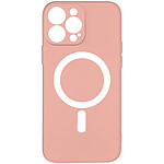 Avizar Coque MagSafe pour iPhone 13 Pro Max Soft Touch Finition Mate Bords Surélevés  rose