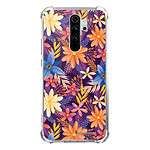 LaCoqueFrançaise Coque Xiaomi Redmi Note 8 Pro anti-choc souple angles renforcés transparente Motif Fleurs violettes et oranges