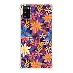 LaCoqueFrançaise Coque Samsung Galaxy A41 anti-choc souple angles renforcés transparente Motif Fleurs violettes et oranges