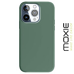Moxie Coque pour iPhone 15 Pro Semi-rigide Intérieur Microfibre Vert sapin