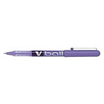 PILOT Stylo roller V Ball VB5 Encre liquide Pointe métal Fine Violet x 12