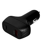 Avizar Chargeur Voiture 2x Ports USB-C + USB Power Delivery 20W Quick Charge 18W Noir