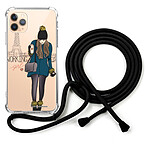 LaCoqueFrançaise Coque cordon iPhone 11 Pro Max Dessin Working girl