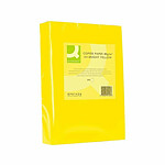 Q-CONNECT Papier couleur multifonction a4 80g/m2 unicolore jaune intense ramette 500 feuilles