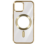 Avizar Coque MagSafe pour iPhone 15 Plus Silicone Protection Caméra  Contour Chromé Or