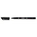 STABILO Stylo-feutre ohp pen permanent pointe moyenne 1mm encre indélébile noir x 10