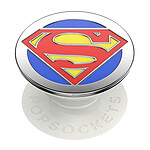Popsockets PopGrip Design Superman pour Smartphone, Bague et Support Universel Blanc