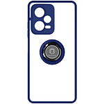 Avizar Coque pour Xiaomi Redmi Note 12 Pro Plus 5G Bi-matière Bague Métallique Support Vidéo  Bleu