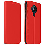 Avizar Housse Nokia 5.3 Porte-cartes Fonction Support Fin et Élégant Rouge
