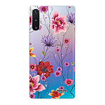 Evetane Coque Samsung Galaxy Note 10 360 intégrale transparente Motif Fleurs Multicolores Tendance