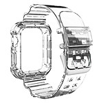 Avizar Bracelet pour Apple Watch 49mm Silicone Bumper Ajustable  transparent