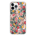 LaCoqueFrançaise Coque iPhone 13 Pro Max 360 intégrale transparente Motif Fleurs Beige et Rose Tendance