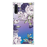 LaCoqueFrançaise Coque Samsung Galaxy Note 10 anti-choc souple angles renforcés transparente Motif Pivoines Violettes