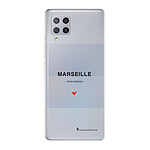 LaCoqueFrançaise Coque Samsung Galaxy A42 silicone transparente Motif Marseille mon amour ultra resistant