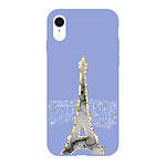 LaCoqueFrançaise Coque iPhone Xr Silicone Liquide Douce lilas Illumination de paris