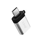 LinQ Adaptateur OTG USB type C vers USB 3.0 Femelle Charge et Syncrho  Argent