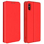 Avizar Housse Xiaomi Redmi 9A Étui Folio Portefeuille Fonction Support rouge