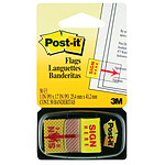 Post-it Index étroit 25,4 x 43,2 mm Carte de 50 Imprimé Signature