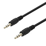 LinQ Câble Audio Jack 3.5 mm Mâle-Mâle Auxiliaire Son stéréo 1.5m  Noir