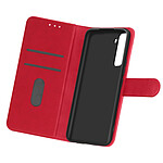 Avizar Étui Samsung Galaxy S21 Protection avec Porte-carte Fonction Support Rouge