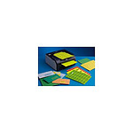 TECHMAY Boite de 400 étiquettes couleur 105X148,5mm jaune vif sur format A4