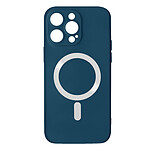Avizar Coque pour iPhone 14 Pro Max Compatible Magsafe Protection Semi Rigide Soft-Touch  bleu