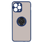Avizar Coque IPhone 11 Pro Bi-matière Bague Métallique Support bleu nuit