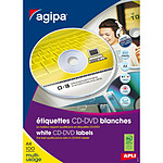 AGIPA Boite 200 etiquettes cd/dvd multi-usage Ø 117 mm
