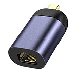 Avizar Adaptateur USB-C vers Ethernet Débit 100Mbps Design Compact Gris Foncé