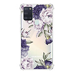 LaCoqueFrançaise Coque Samsung Galaxy A21S anti-choc souple angles renforcés transparente Motif Pivoines Violettes