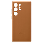 Samsung Coque Cuir pour Samsung Galaxy S23 Ultra Original  Série Leather Cover camel