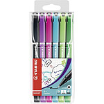 STABILO Pochette de 6 Stylos Feutres SENSOR M Coloris Fun