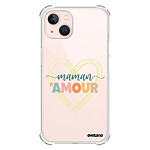 Evetane Coque iPhone 13 Silicone antichocs Solides coins renforcés  transparente Motif Maman d'amour