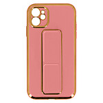 Avizar Coque pour iPhone 11 Silicone flashy Béquille pliable Système magnétique rose