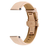 Avizar Bracelet pour Galaxy Watch 5 / 5 Pro / 4 Cuir véritable Boucle Papillon  rose