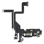 Clappio Connecteur de Charge pour iPhone 14 Pro, Port Lightning + Microphone Noir