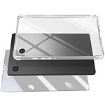 Avizar Coque pour Samsung Galaxy Tab A9 Silicone Gel Souple avec Verre Trempé Dureté 9H Transparent