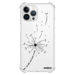 Evetane Coque iPhone 13 Pro Max Silicone antichocs Solides coins renforcés  transparente Motif Pissenlit Make a wish