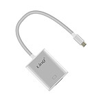 LinQ Adaptateur Vidéo USB type C Mâle vers VGA Hub Vidéo  Argent