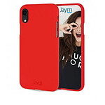 Jaym Coque pour Samsung Galaxy A03 4G Premium Soft Feeling Rouge