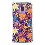 LaCoqueFrançaise Coque Samsung Galaxy S9 anti-choc souple angles renforcés transparente Motif Fleurs violettes et oranges