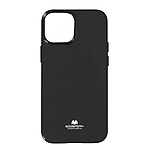 Mercury Coque pour iPhone 13 Mini Silicone Gel Flexible Effet Brillant  Noir