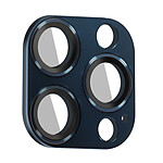 Enkay Verre Trempé Caméra pour iPhone 15 Pro et 15 Pro Max Cadre Alliage Aluminium  Bleu