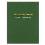 ELVE Registre MANDAT GESTION IMMOBILIERE 32X25 cm 200 Pages Vert