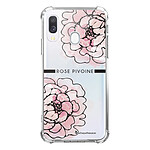 LaCoqueFrançaise Coque Samsung Galaxy A40 anti-choc souple angles renforcés transparente Motif Rose Pivoine