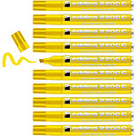 EDDING Marqueur Permanent 2200 C Corps Alu Jaune Pointe Biseautée 1-5 mm x 10