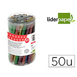 LIDERPAPEL Baton de colle paillete 7x100mm boite 50 unites