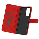 Avizar Étui Samsung Galaxy S21 Ultra Protection avec Porte-carte Fonction Support rouge