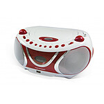 Metronic 477117 - Lecteur CD Cherry MP3 avec port USB, FM - blanc et rouge
