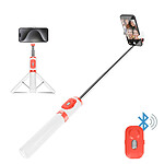 Avizar Perche à Selfie  avec Télécommande Bluetooth intégrée, Blanc